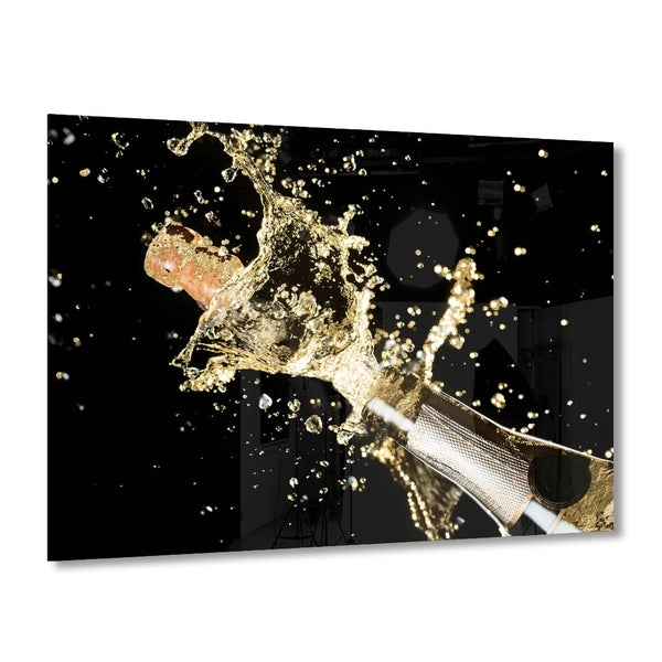 Champagner Goldversion auf Acryl - Affengeile Bilder