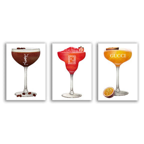 "Cocktail" Triptychon - Affengeile Bilder