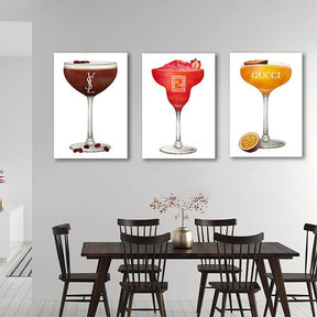 "Cocktail" Triptychon - Affengeile Bilder