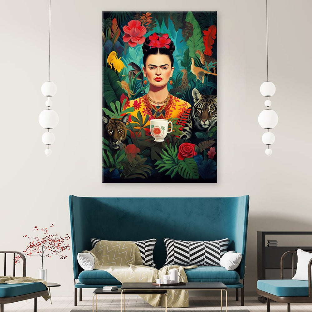 coffeetime with Frida Kahlo and Henri Rousseau by Frank Daske - Affengeile Bilder