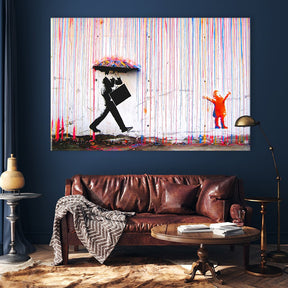 Colored Rain by Banksy - Affengeile Bilder