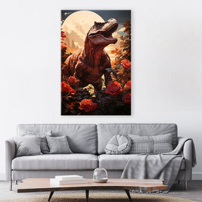 Dinosaur in Roses by Markus Mikolai - Affengeile Bilder