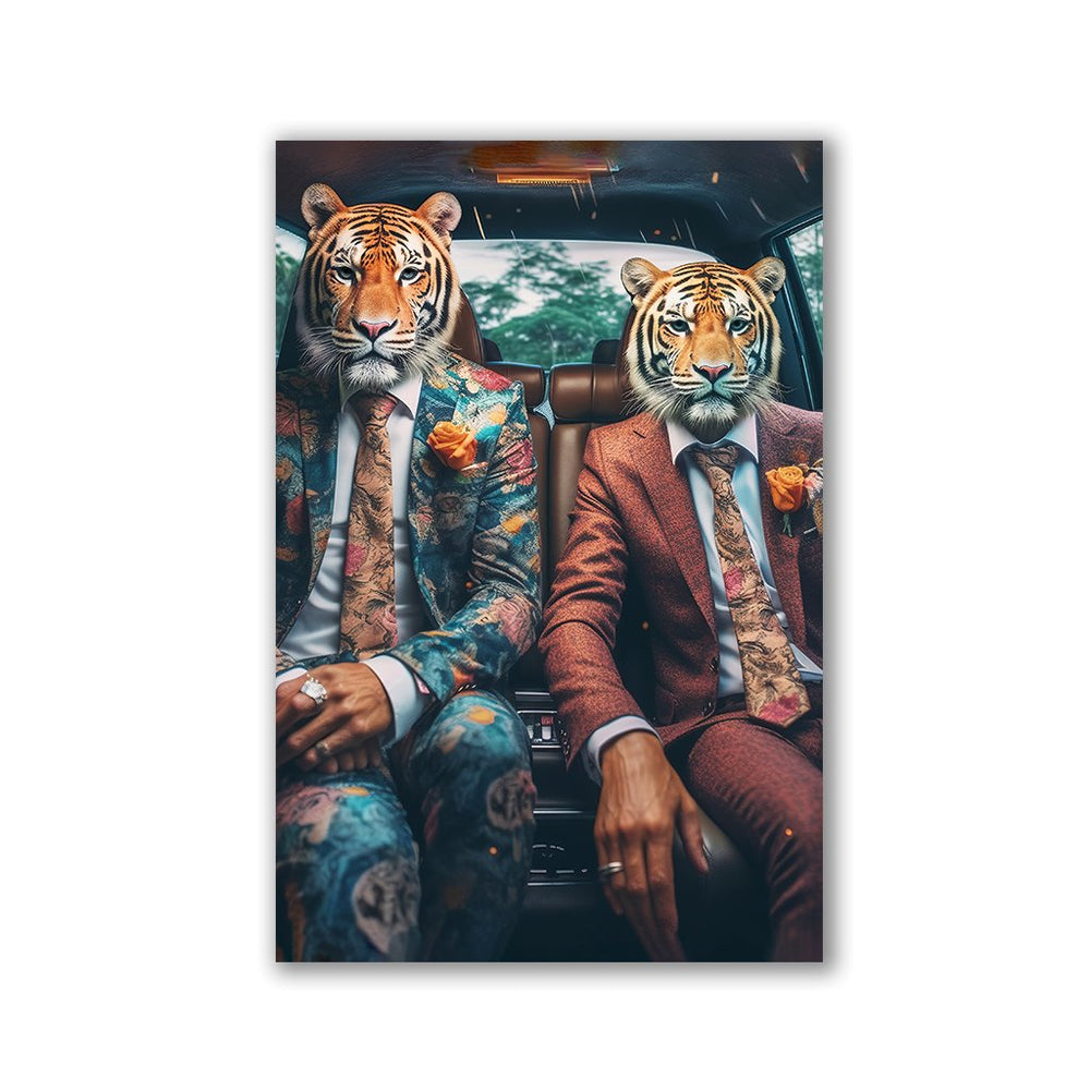 Exuberant Tiger Duo by Juliano de Araujo - Affengeile Bilder