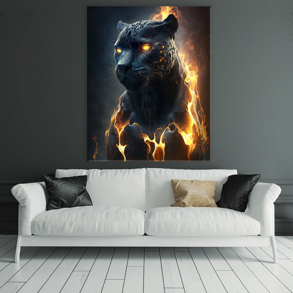 Flamed Black Panther by Zenzdesign - Affengeile Bilder