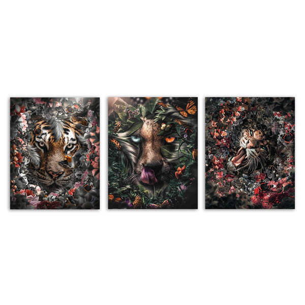 "Floral" - Triptychon by Zenzdesign - Affengeile Bilder