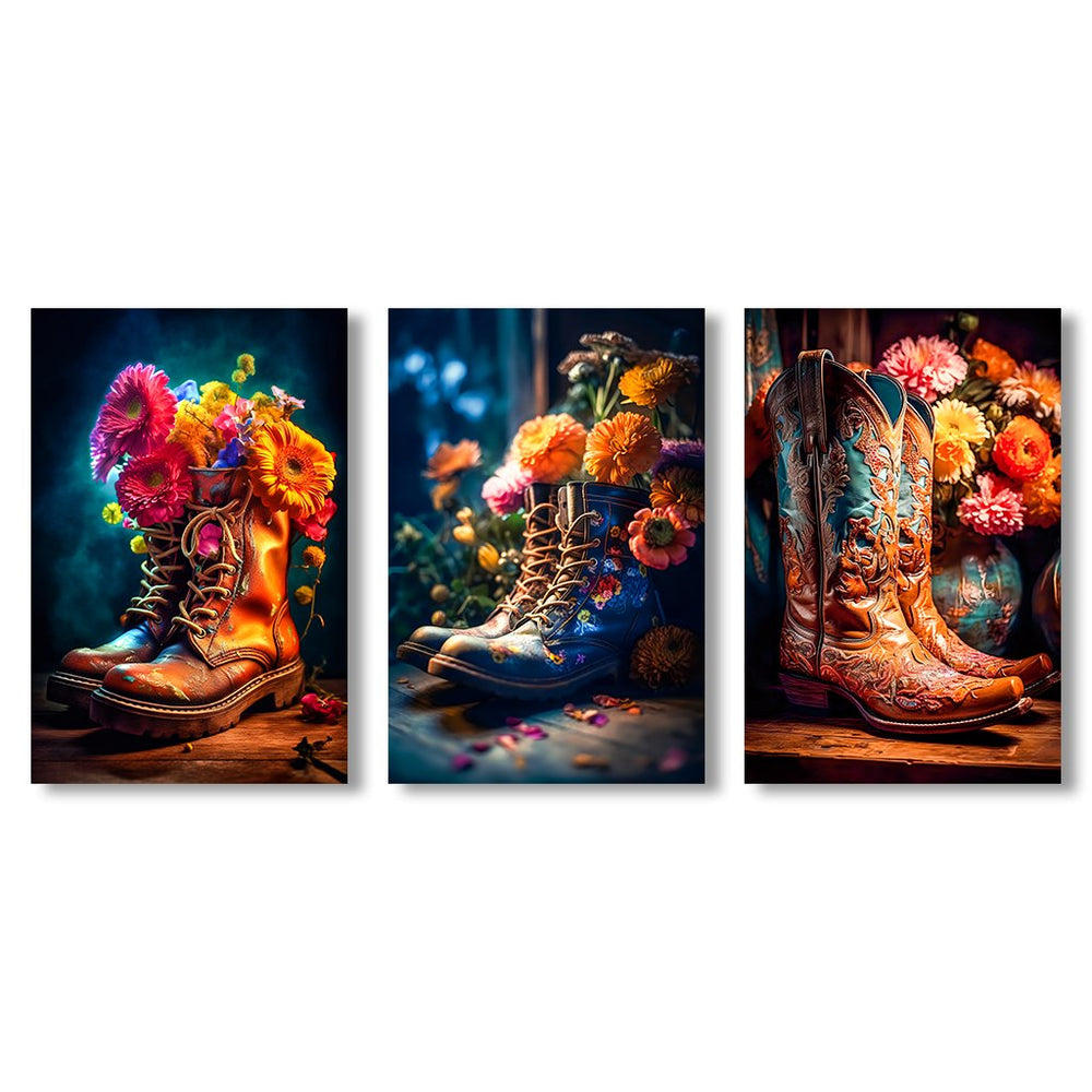 Flowery Boots - Triptychon by Himmelmiez - Affengeile Bilder