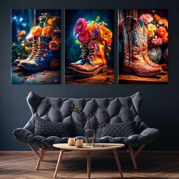 Flowery Boots - Triptychon by Himmelmiez - Affengeile Bilder