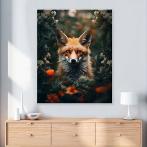 Fox Hiding Flowers by Zenzdesign - Affengeile Bilder