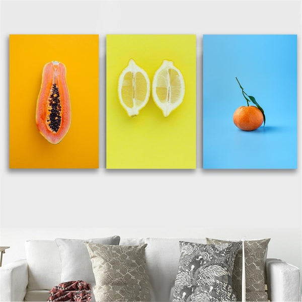 "Fruits" - Triptychon - Affengeile Bilder