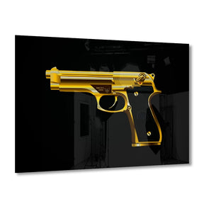 Golden Gun Goldversion auf Acryl - Affengeile Bilder