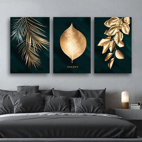 "Golden Leaves" - Triptychon - Affengeile Bilder