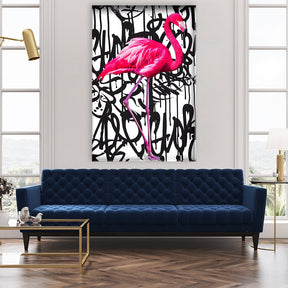 Graffiti Flamingo - Affengeile Bilder