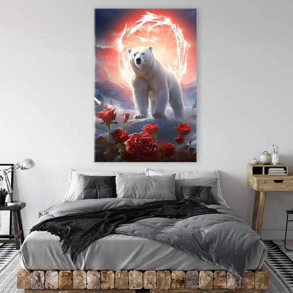 Icebear in Roses by Markus Mikolai - Affengeile Bilder