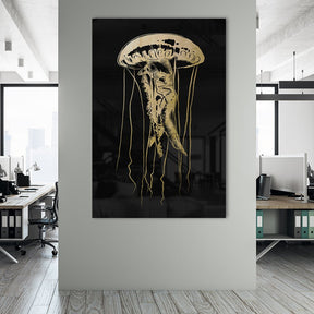 Jellyfish Goldversion auf Acryl - Affengeile Bilder