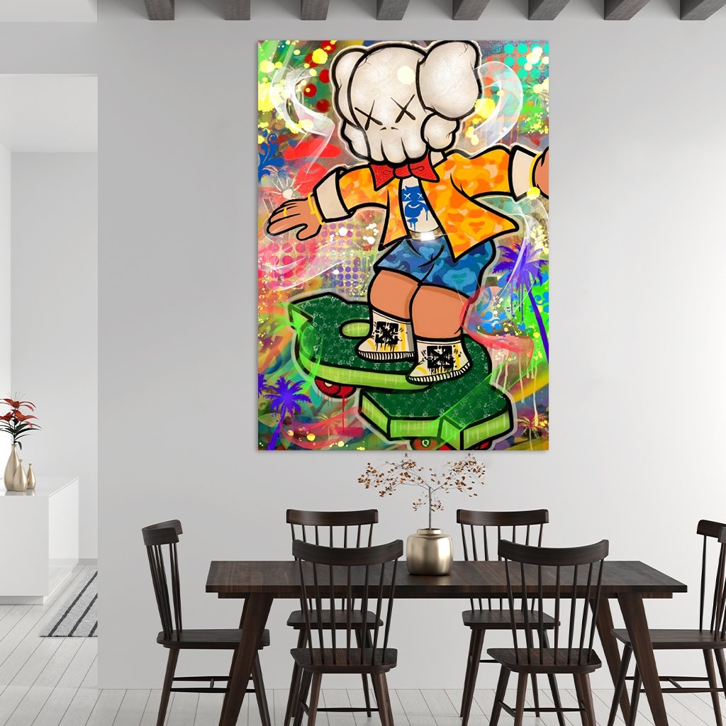 "KAWS Chilling" by Sean Flores - Affengeile Bilder