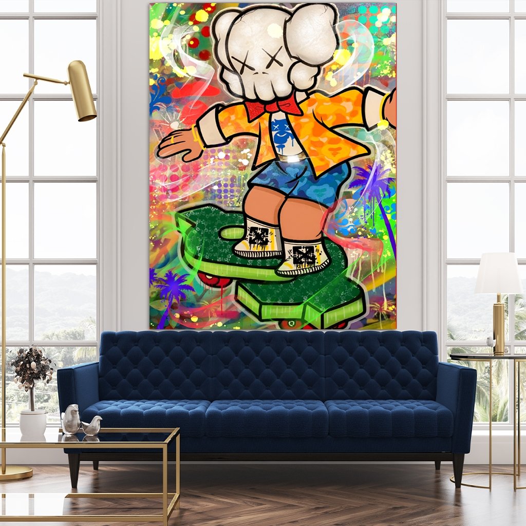 "KAWS Chilling" by Sean Flores - Affengeile Bilder