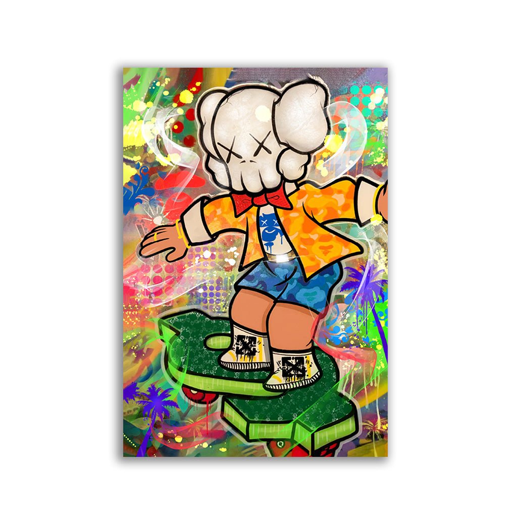 "KAWS Chilling" by Sean Flores - Affengeile Bilder