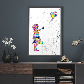 LED Wandbild Balloon Girl - Affengeile Bilder