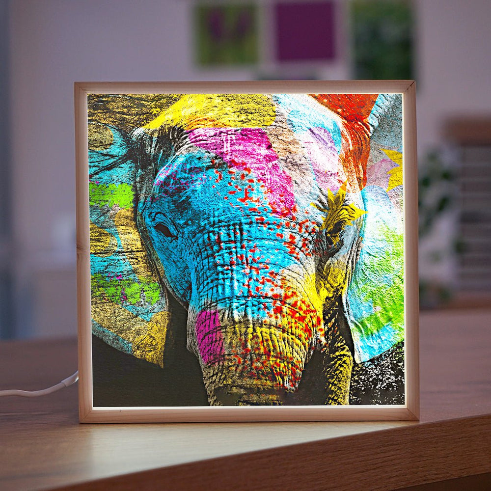 Leuchtrahmen - Color Elephant - Affengeile Bilder