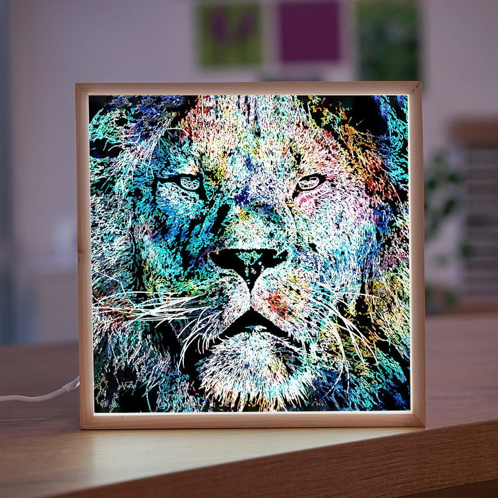 Leuchtrahmen - Color Lion NEW - Affengeile Bilder
