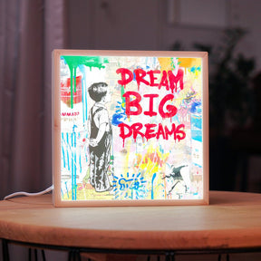 Leuchtrahmen - Dream big dreams - Affengeile Bilder