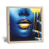 Leuchtrahmen - Gold Touch Blue - Affengeile Bilder