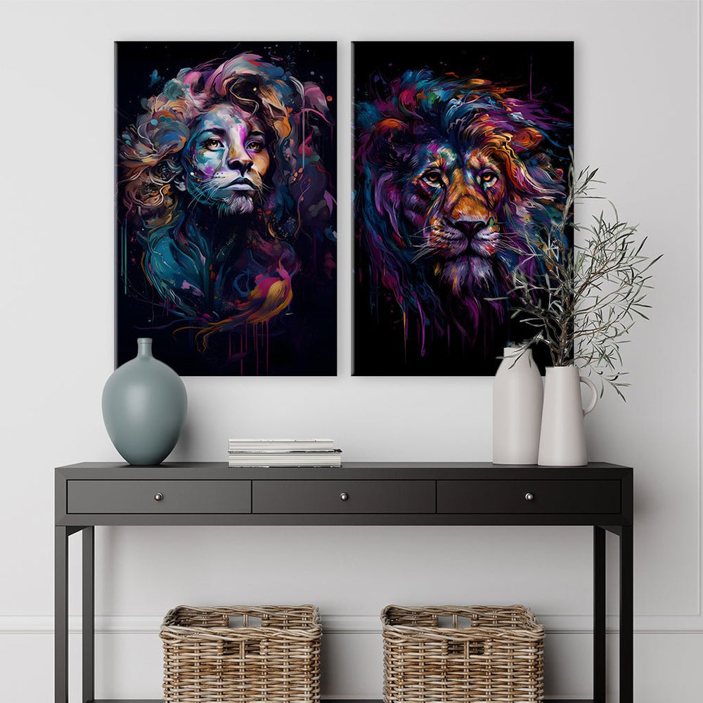 Lion Fusion Art Duo by Juliano de Araujo - Affengeile Bilder