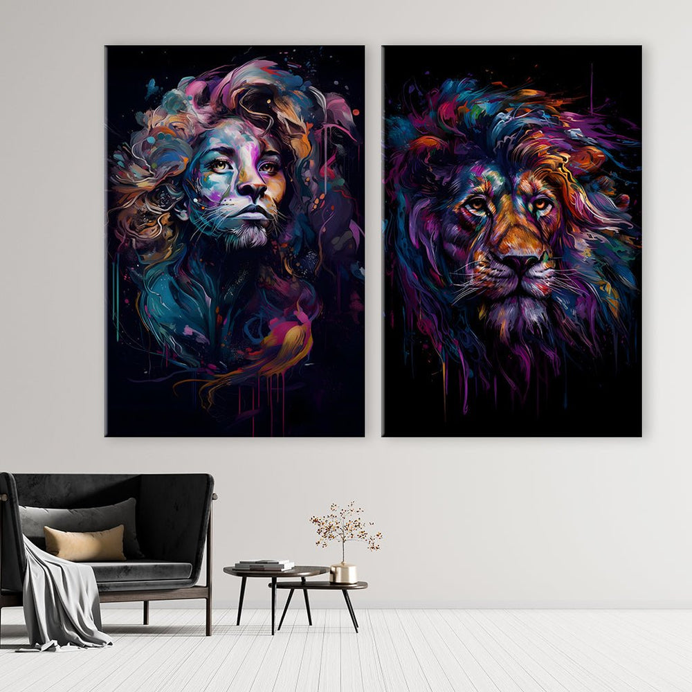 Lion Fusion Art Duo by Juliano de Araujo - Affengeile Bilder