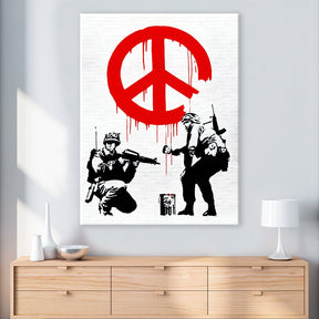 Make Peace not War by Banksy - Affengeile Bilder