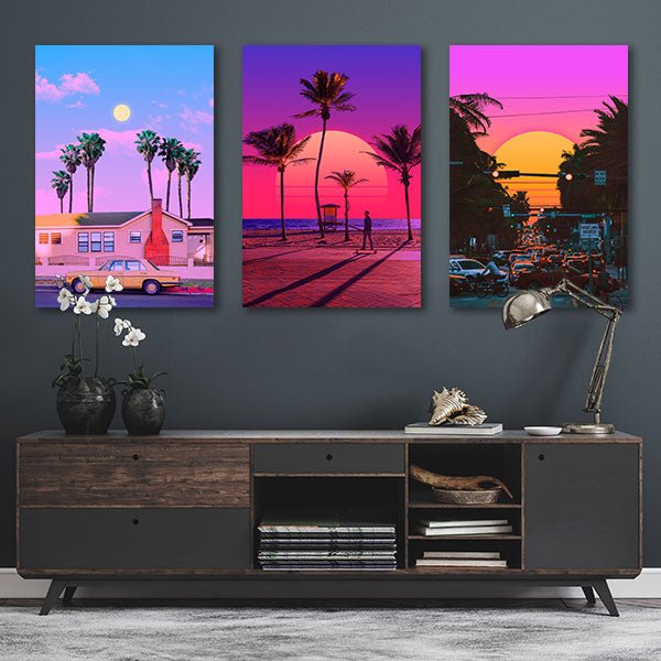 "Miami Summer Dream" - Triptychon by Yagedan - Affengeile Bilder