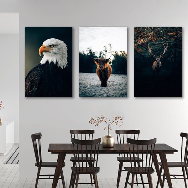 "Nordic Animals" - Triptychon by Philipp Pilz - Affengeile Bilder