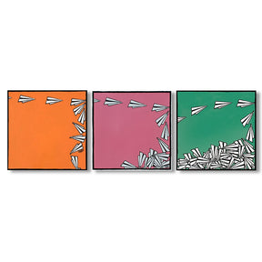 Paperplanes - Triptychon by Spanjer - Affengeile Bilder