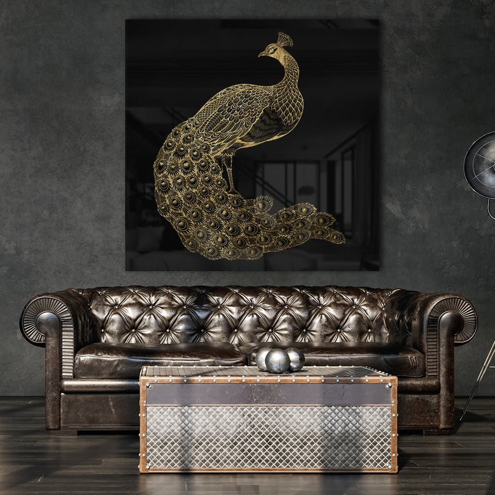 Peacock Goldversion auf Acryl - Affengeile Bilder