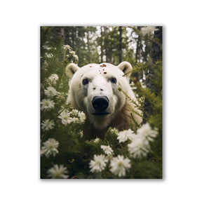 Polar Bear Flowers by Zenzdesign - Affengeile Bilder