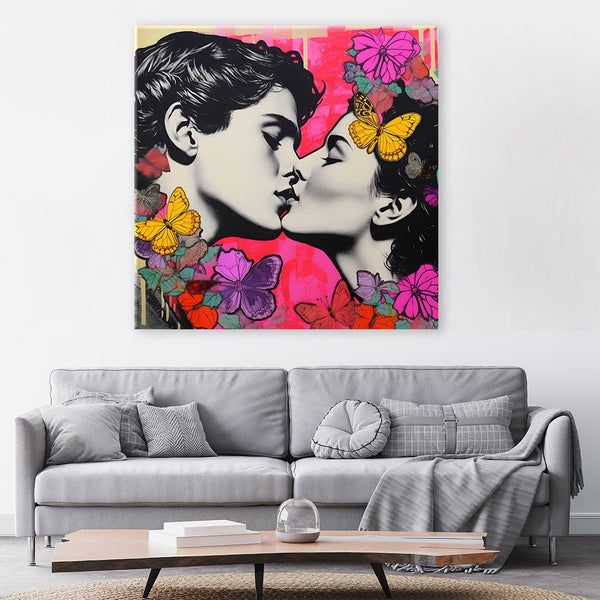 Popart Kiss by Rosa Piazza - Affengeile Bilder