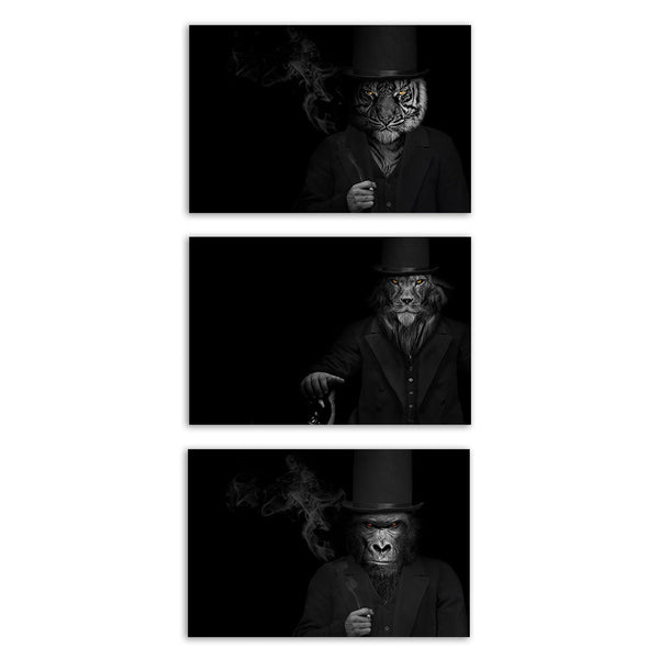 "Royal Animals" - Triptychon by Adrian Vieriu - Affengeile Bilder