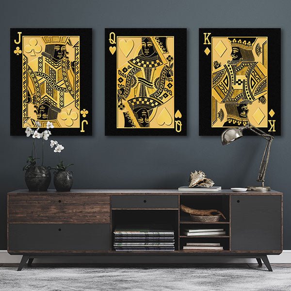 "Royal Cards" - Triptychon by Frank Amoruso - Affengeile Bilder
