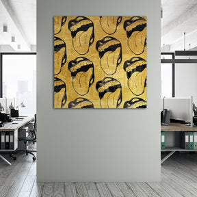 Sassy Pattern Goldversion auf Acryl - Affengeile Bilder