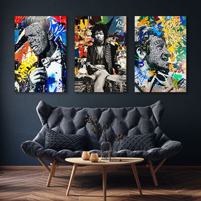 "Smoking Idols" - Triptychon by RS Artist - Affengeile Bilder