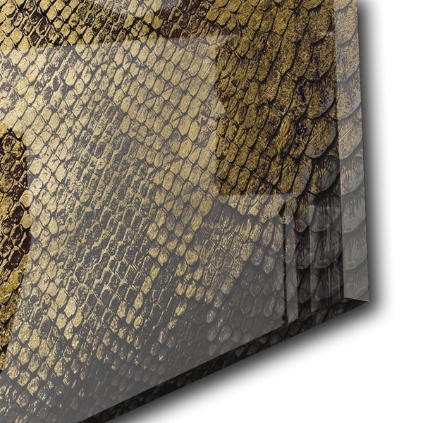 Snake Skin Goldversion auf Acryl - Affengeile Bilder