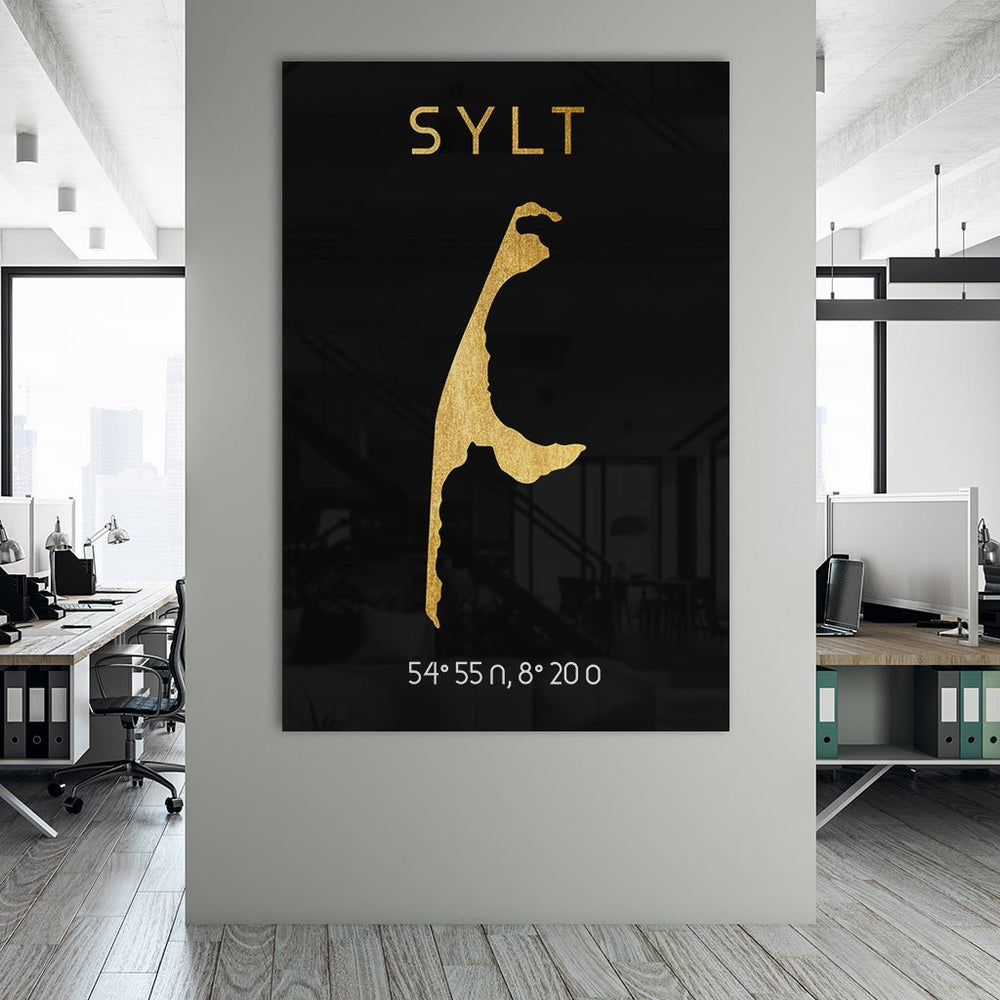 Sylt Coords Goldversion auf Acryl - Affengeile Bilder