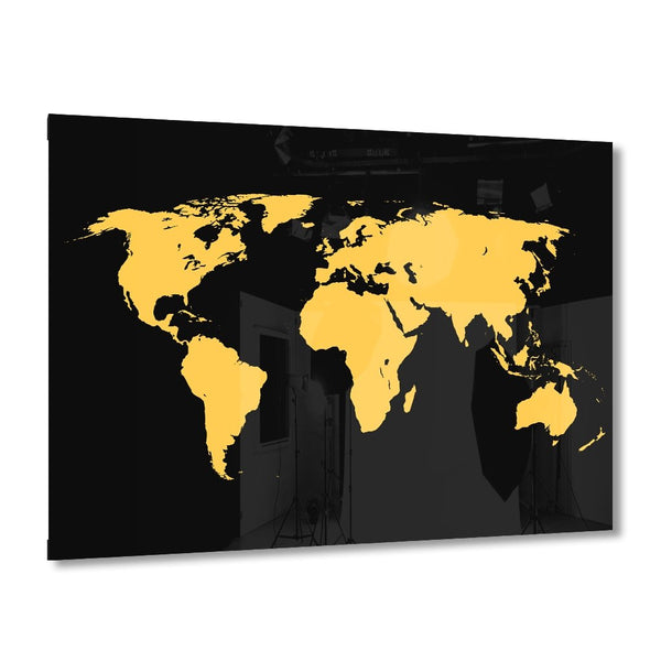 World Map Goldversion auf Acryl - Affengeile Bilder