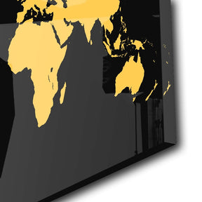 World Map Goldversion auf Acryl - Affengeile Bilder